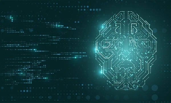 Illustrazione Dell Intelligenza Artificiale Intelligenza Artificiale Concetto Apprendimento Automatico Codice — Vettoriale Stock