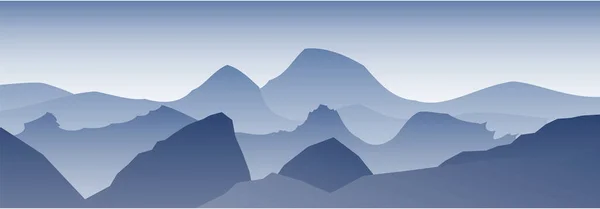 Ілюстрація Гірського Пейзажу Тло Вершин Гір Графічна Концепція Вашого Дизайну — стоковий вектор