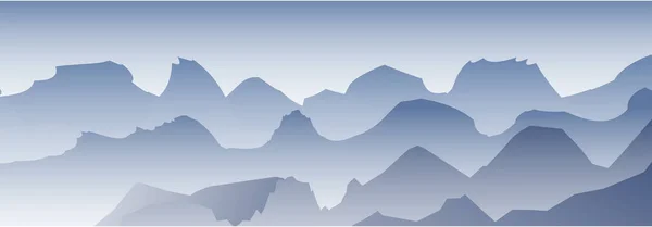 Ilustración Del Paisaje Montaña Montañas Picos Fondo Concepto Gráfico Para — Vector de stock
