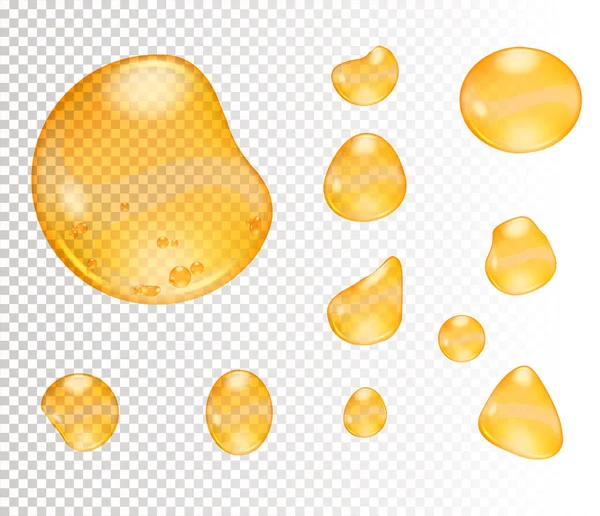 Uppsättning Honungsdroppar Illustrationer Isolerade Transparent Bakgrund Grafiskt Koncept För Din — Stock vektor