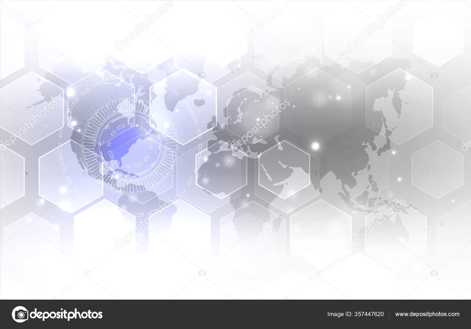 Abstract Global Technology Background Digital Innovation Concept Your Design Stock Vector Image
