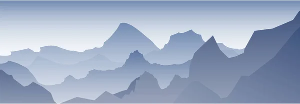 Dağ Manzarası Çizimi Dağlar Arka Planda Zirve Yapar Tasarımınız Için — Stok Vektör