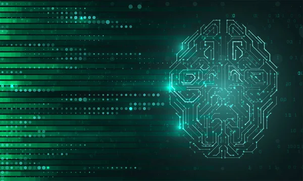 Ilustracja Sztucznej Inteligencji Sztuczna Inteligencja Koncepcja Uczenia Maszynowego Cyfrowy Kod — Wektor stockowy