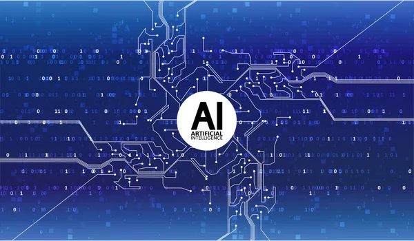 Ilustración Inteligencia Artificial Inteligencia Artificial Concepto Aprendizaje Automático Código Informático — Archivo Imágenes Vectoriales