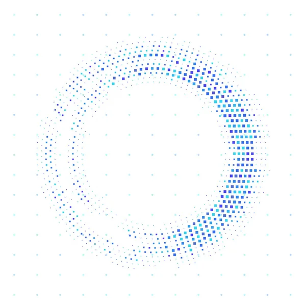 Cercle Technologique Virtuel Fond Abstrait Avec Des Particules Concept Graphique — Image vectorielle