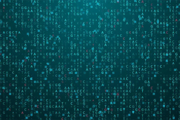 Μεγάλη Απεικόνιση Γονιδιωματικών Δεδομένων Ψηφιακή Agct Κώδικας Τέσσερις Βάσεις Αντιστοίχισης — Διανυσματικό Αρχείο