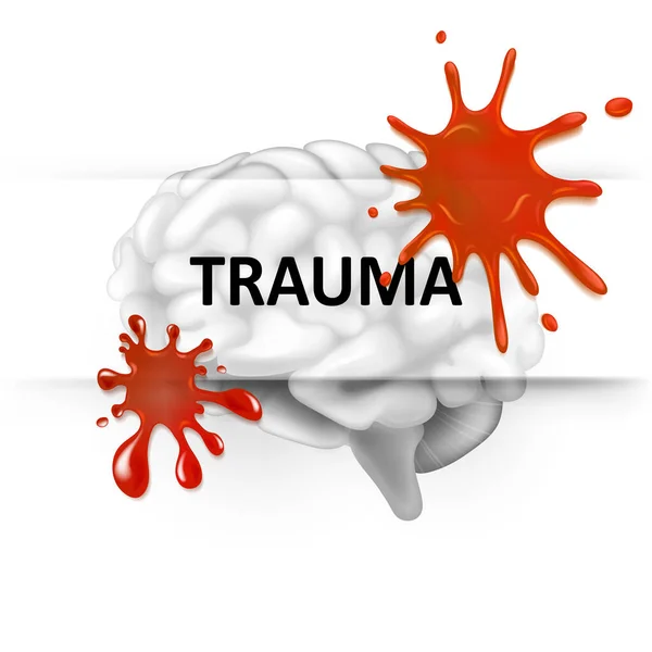 Maladie Cérébrale Traumatisme Troubles Mentaux Concept Graphique Pour Votre Design — Image vectorielle