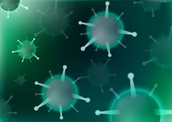 Coronavirus Úszó Sejtes Környezetben Vírusos Betegség Járvány Kitörése Covid Koncepció — Stock Vector