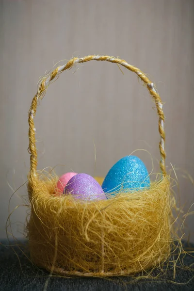Barevná vejce na Velikonoce — Stock fotografie