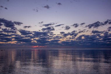 Finlandiya Körfezi (Leningrad region yaz sunset)