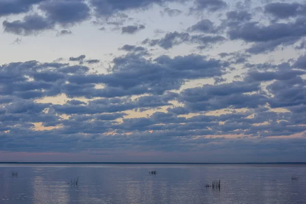 Pôr Sol Verão Golfo Finlândia Região Leningrado — Fotografia de Stock