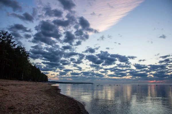 Finlandiya Körfezi (Leningrad region yaz sunset)