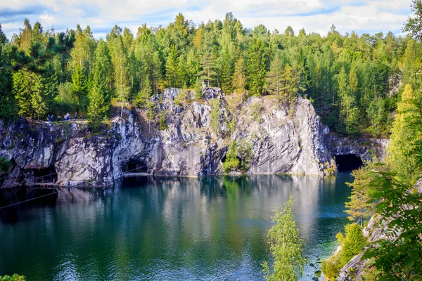 Bývalý Mramorový Lom Ruskeala Republika Karélie — Stock fotografie