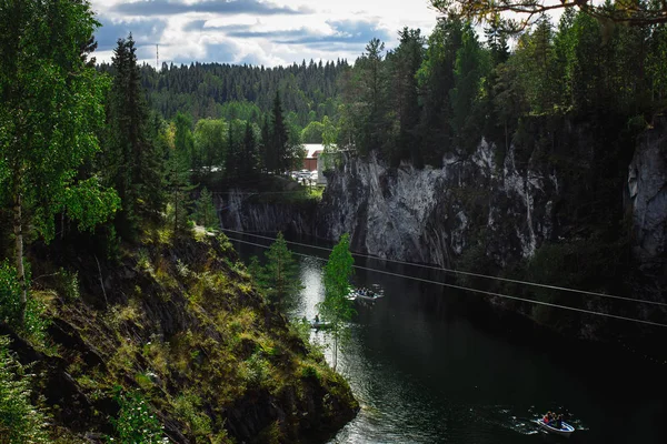 Antigua Cantera Mármol Ruskeala República Karelia — Foto de Stock