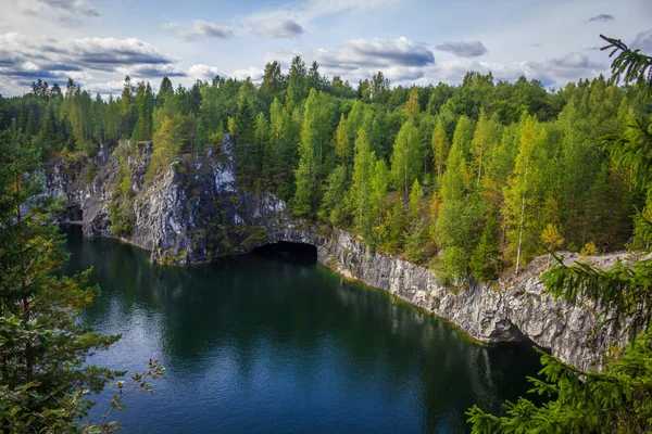 Bývalý Mramorový Lom Ruskeala Republika Karélie — Stock fotografie