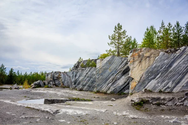 前大理石采石场 Ruskeala 卡累利阿共和国 — 图库照片