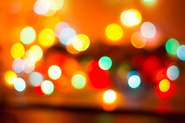 Üzerinden Yeni Yıl Garland Bokeh — Stok fotoğraf