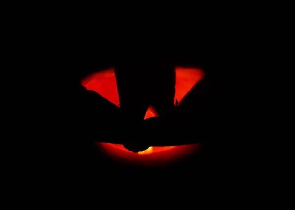 Candelabro Con Tus Propias Manos Calabaza — Foto de Stock