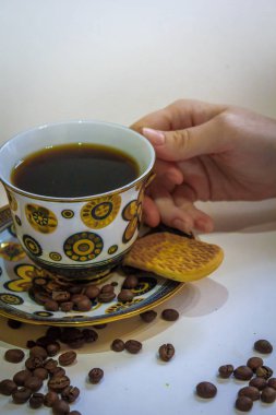 Kahve natürmort, güçlü kahve kokusu