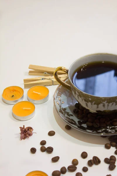 Coffee Still Life Aroma Strong Coffee — Stock Photo, Image