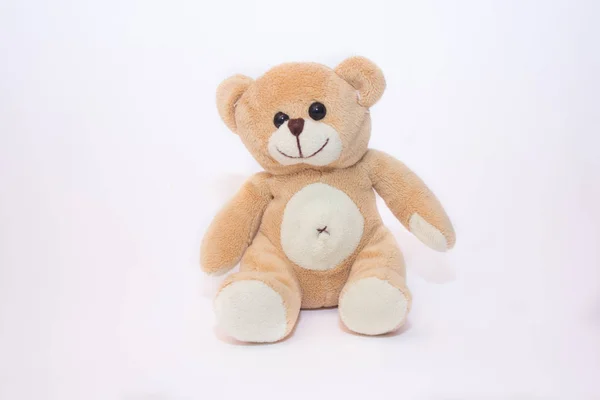 Soft Toy Bear White Background — Stock Photo, Image