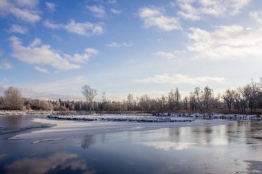 Kış soğuk güneşli landscapegatchina mahalle kış park 2018