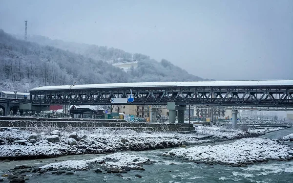 Bridge River Winter — Stock Photo, Image
