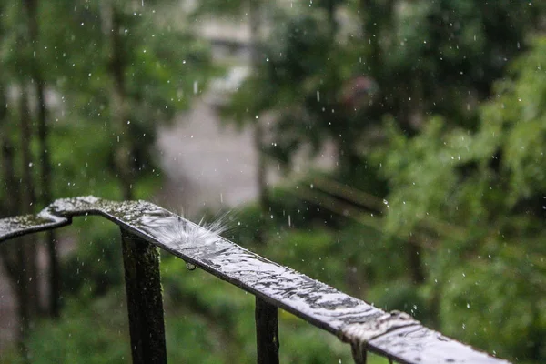 Dešťové Kapky Tryskající Vody — Stock fotografie