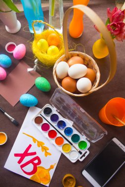 Paskalya için tebrik ederim. Biz bir Paskalya kartı çizin. Paskalya. Ortodoks tatil.