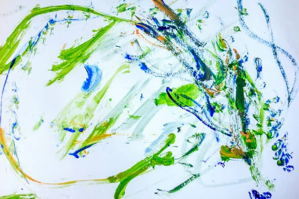 Children's drawing gouache on paper — Stock Image Children Drawing Gouache Paper Stock Photo