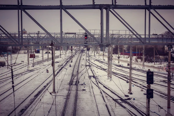 Winter Russian Railway Transport Russia — Stock Photo, Image