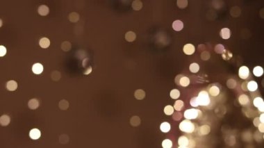 Altın bokeh ışıkları, Noel arkaplanı, video