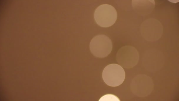 Goldene Bokeh Lichter Weihnachtlicher Hintergrund Video — Stockvideo