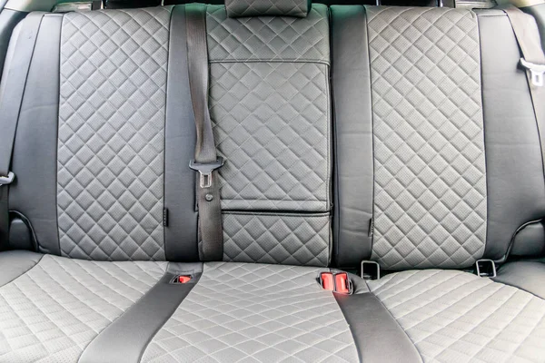 Car Covers Made Eco Leather Article Upholstery Seats Car Premium — Stock Photo, Image