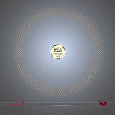 Vektör yuvarlak çerçeve. Yarı ton grafik öğesi desen arka plan.
