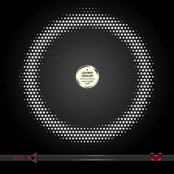 Vektör yuvarlak çerçeve. Yarı ton grafik öğesi desen arka plan.