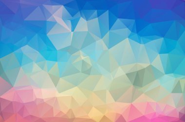 Soyut çok renkli Çokgen, düşük Çokgen arka plan. Renk transfüzyonu. Geometrik desen. Mavi, pembe, Lila, Bordo, doymuş