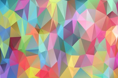 Soyut çok renkli Çokgen, düşük Çokgen arka plan. Renk transfüzyonu. Gökkuşağının tüm renkleri. Multicolor. Suluboya etkisi. Geometrik desen