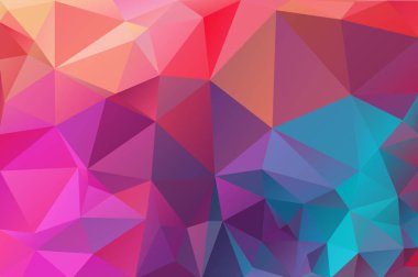 Soyut çok renkli Çokgen, düşük Çokgen arka plan. Renk transfüzyonu. Gökkuşağının tüm renkleri. Multicolor. Suluboya etkisi. Geometrik desen