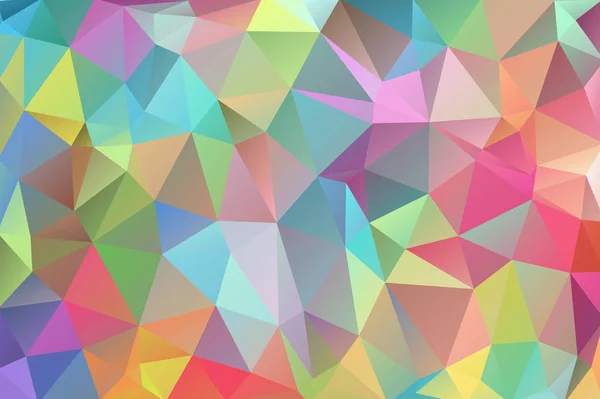 Abstraktes Mehrfarbiges Polygon Niedriger Polygonhintergrund Farbtransfusion Alle Farben Des Regenbogens — Stockvektor