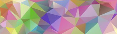 Soyut çok renkli Çokgen, düşük Çokgen arka plan. Renk transfüzyonu. Gökkuşağının tüm renkleri. Multicolor. Suluboya etkisi. Geometrik desen banner, uzun, şerit, reklam, başlık.