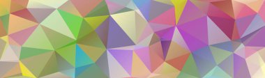 Soyut çok renkli Çokgen, düşük Çokgen arka plan. Renk transfüzyonu. Gökkuşağının tüm renkleri. Multicolor. Suluboya etkisi. Geometrik desen banner, uzun, şerit, reklam, başlık.