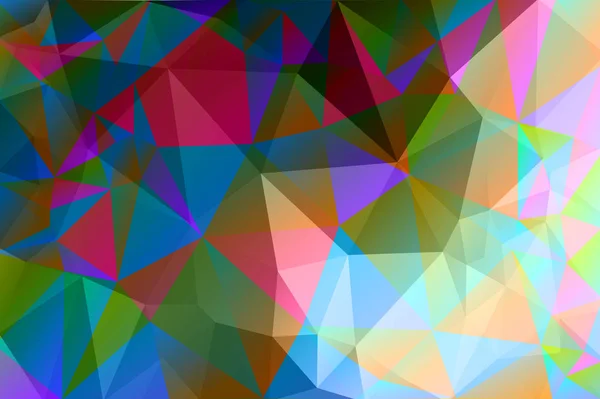 Abstraktes Mehrfarbiges Polygon Niedriger Polygonhintergrund Farbtransfusion Alle Farben Des Regenbogens — Stockvektor