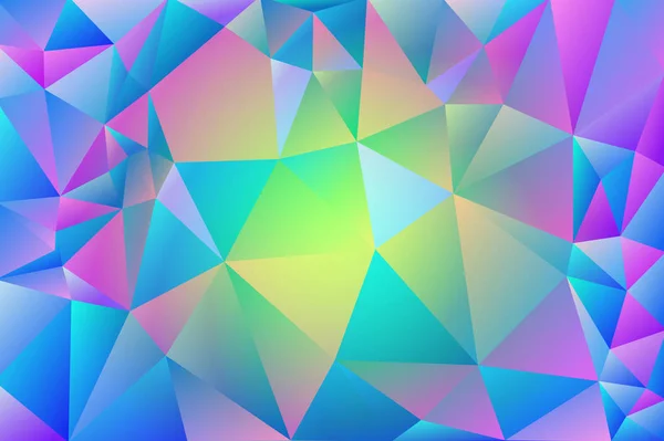 Abstraktes Mehrfarbiges Polygon Niedriger Polygonhintergrund Farbtransfusion Geometrisches Muster Blau Rosa — Stockvektor