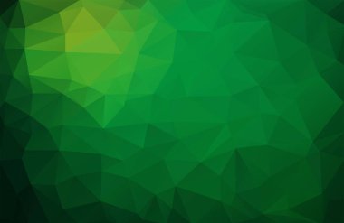 Üçgenlerden oluşan soyut vektör arkaplanı. Arkaplan rengi yeşil ve sarı. Ekoloji, iş planı. Dekorasyon için değişken desen. Kavramsal arkaplan eps10