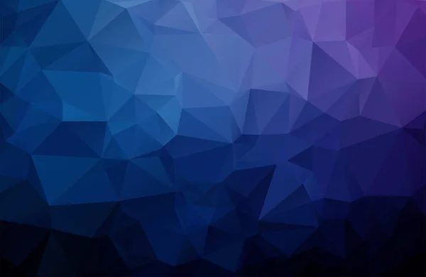 Fundo vetorial abstrato de triângulos. A cor do fundo é escura, azul. Padrão gradiente para decoração de design. Contexto conceitual eps10 — Vetor de Stock