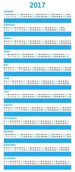 2017 カレンダーのデザイン — ストックベクタ