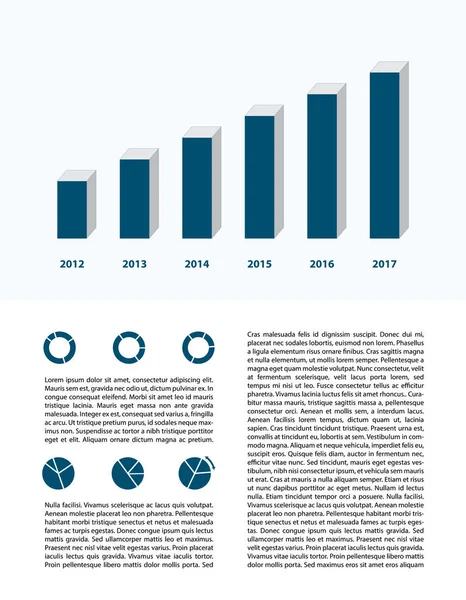 Biznesu infografiki, szablon raportu o specjalnej konstrukcji, vect — Wektor stockowy