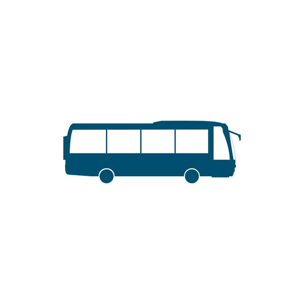 Miasto autobusem, granatowy autobus symbol na białym tła — Wektor stockowy