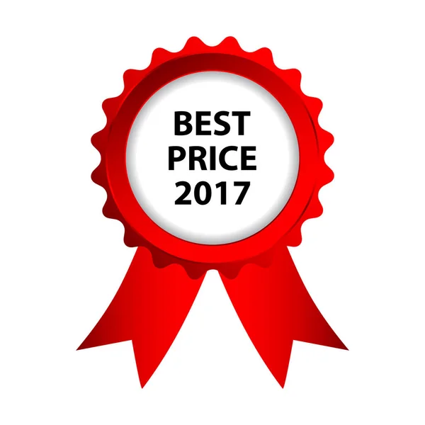 Special red badge, best price 2017 promotional label — Stock Vector